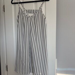 Saks Fifth Avenue Black and White Striped Dress